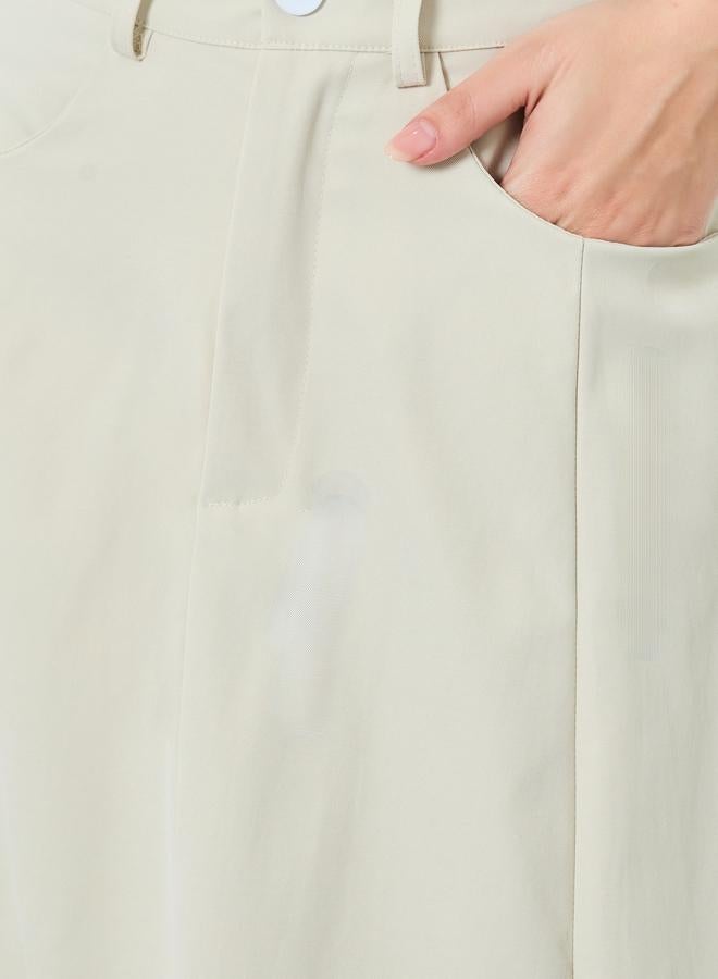 Styli Women Beige A-Line Maxi Skirt - Image 2